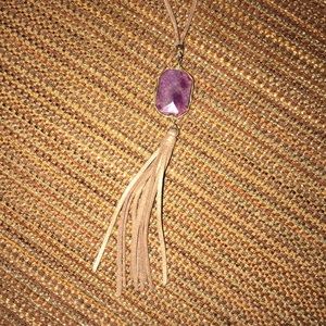LONG STONE-TASSEL NECKLACE